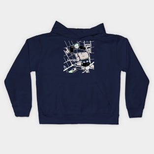 Copy of Map of London with Cats Kids Hoodie